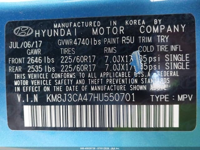 2017 HYUNDAI TUCSON SE 10
