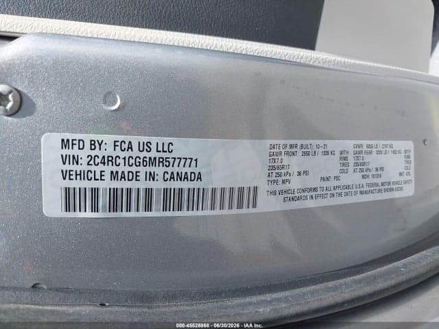 2021 CHRYSLER VOYAGER LX 9