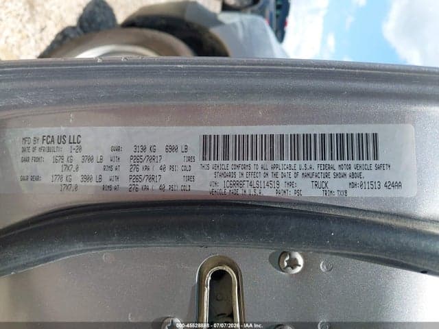 2020 RAM 1500 CLASSIC TRADESMAN 4X2 6'4 BOX 9