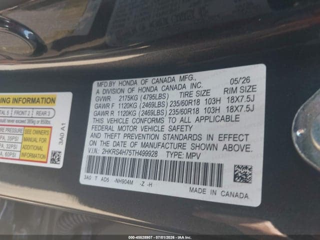 2026 HONDA CR-V EX-L AWD 9