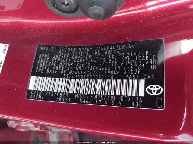 2024 TOYOTA COROLLA LE 9