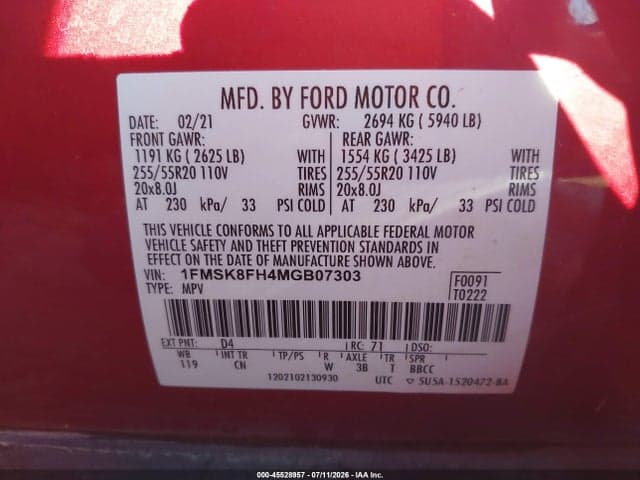 2021 FORD EXPLORER LIMITED 9