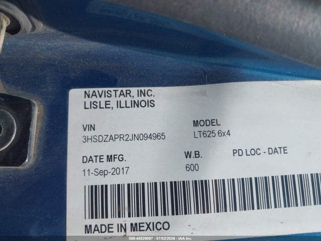 2018 INTERNATIONAL LT 8