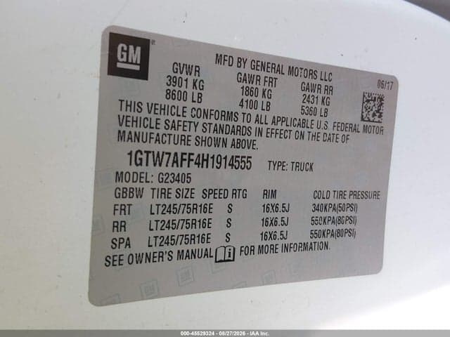 2017 GMC SAVANA 2500 WORK VAN 9