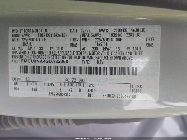 2025 FORD ESCAPE ST-LINE SELECT 9
