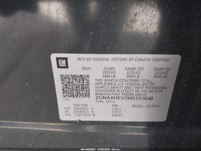 2021 CHEVROLET EQUINOX FWD LS 9