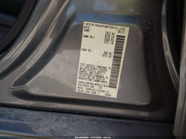 2017 NISSAN ALTIMA 2.5 SR 9