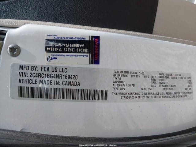 2022 CHRYSLER PACIFICA TOURING L 9