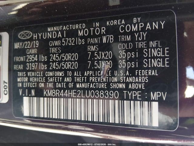 2020 HYUNDAI PALISADE SEL 9