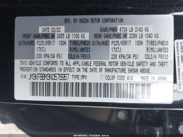 2022 MAZDA CX-5 2.5 S SELECT 9