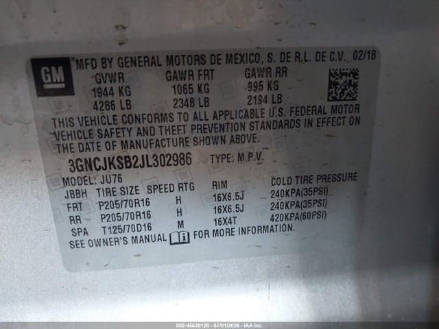 2018 CHEVROLET TRAX LS 9