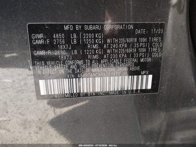 2024 SUBARU OUTBACK LIMITED 9