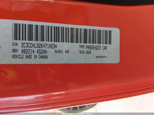2019 DODGE CHARGER SRT HELLCAT RWD 9