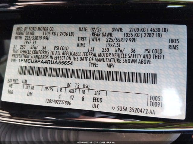 2024 FORD ESCAPE ST-LINE ELITE 9