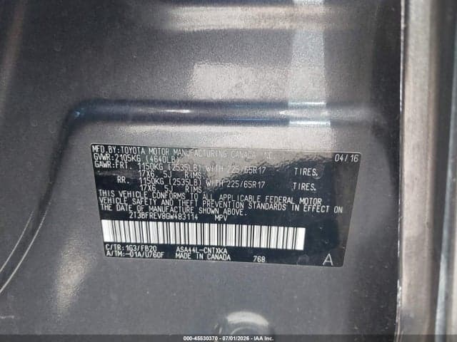 2016 TOYOTA RAV4 LE 9