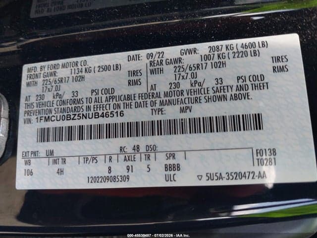 2022 FORD ESCAPE SE HYBRID 9