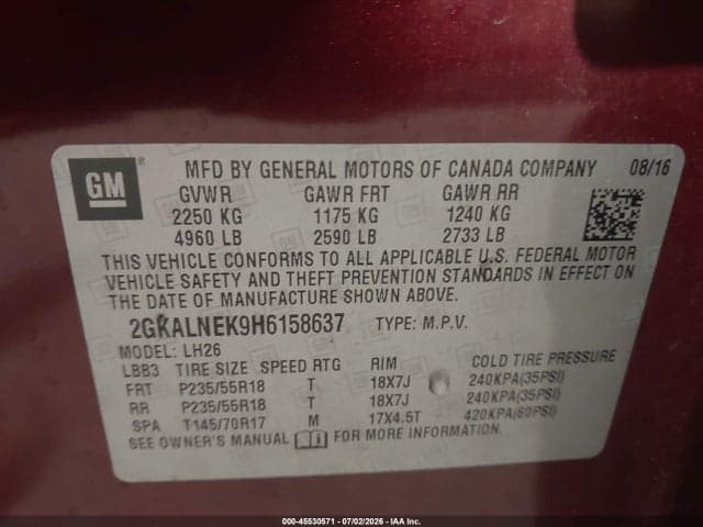 2017 GMC TERRAIN SLE-2 9