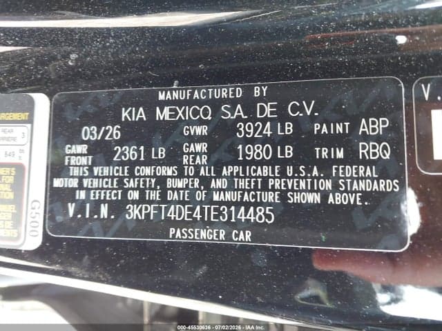 2026 KIA K4 LXS 9