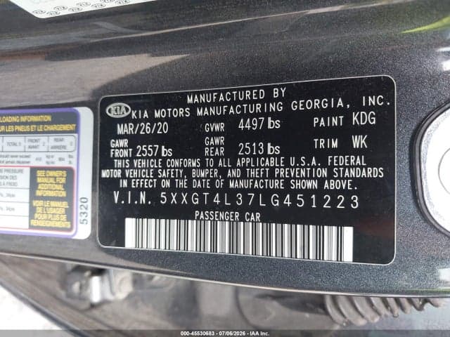 2020 KIA OPTIMA S 9