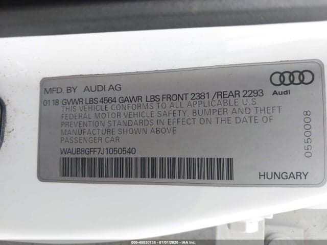 2018 AUDI A3 2.0T PREMIUM/2.0T TECH PREMIUM 9