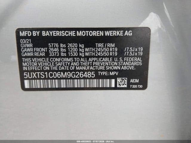 2021 BMW X3 PHEV XDRIVE30E 9
