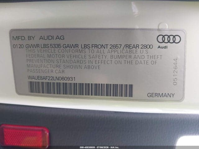 2020 AUDI A6 PREMIUM PLUS 9