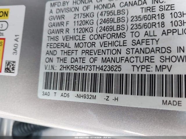 2026 HONDA CR-V EX-L AWD 9
