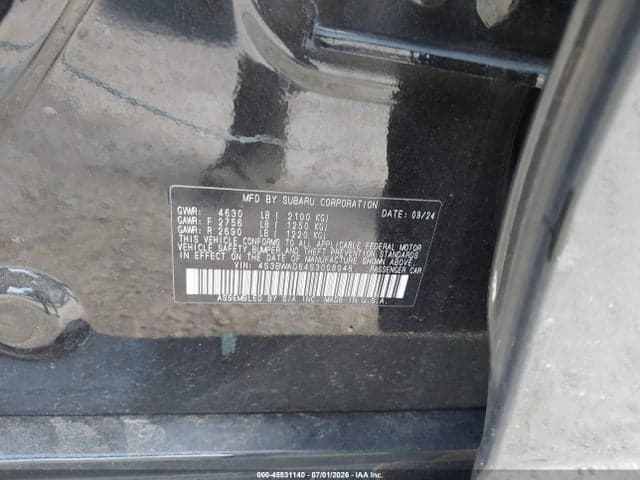 2025 SUBARU LEGACY PREMIUM 9