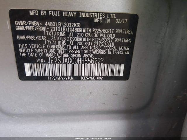 2017 SUBARU FORESTER 2.5I PREMIUM 9