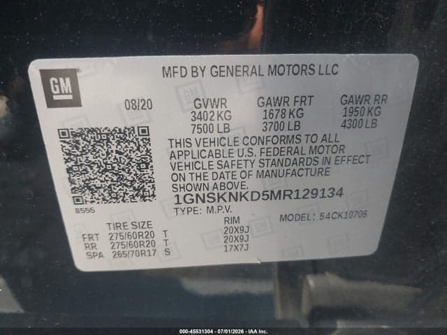 2021 CHEVROLET TAHOE 4WD LT 9