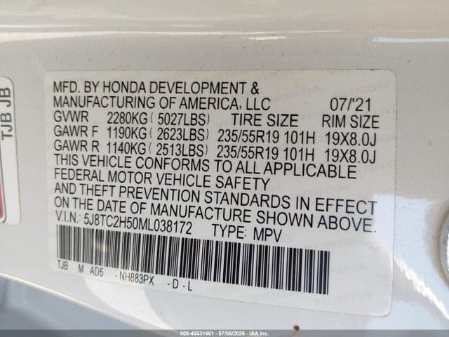 2021 ACURA RDX TECHNOLOGY PACKAGE 9