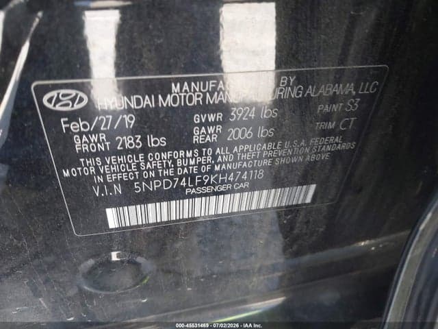 2019 HYUNDAI ELANTRA SE 9