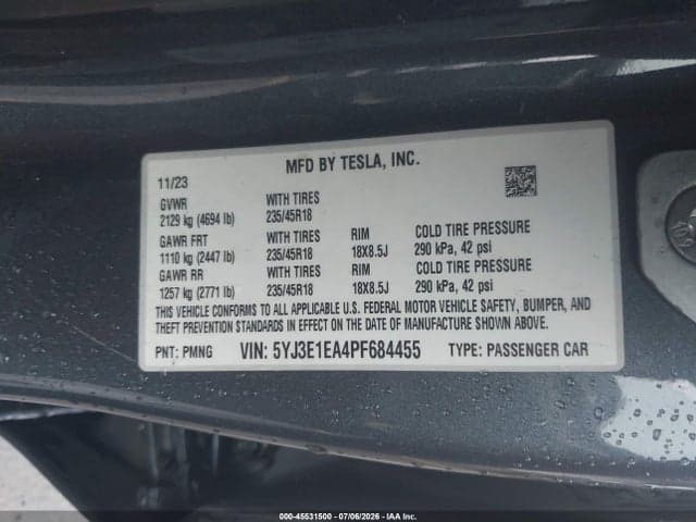 2023 TESLA MODEL 3 REAR-WHEEL DRIVE 9