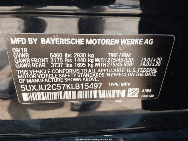 2019 BMW X5 XDRIVE50I 9