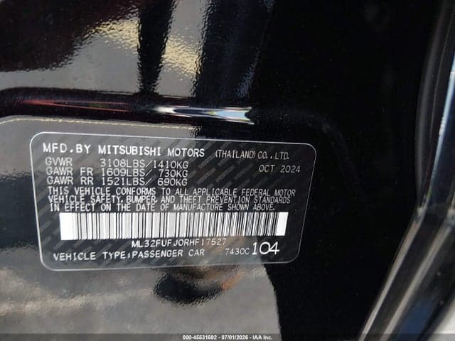 2024 MITSUBISHI MIRAGE G4 ES 9