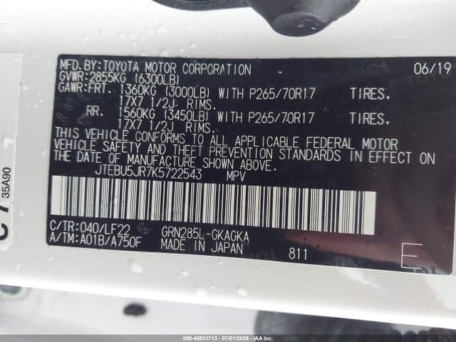 2019 TOYOTA 4RUNNER TRD PRO 9