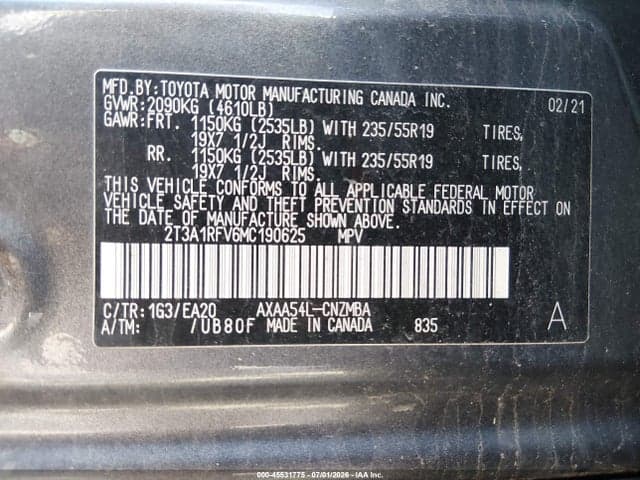 2021 TOYOTA RAV4 XLE PREMIUM 9
