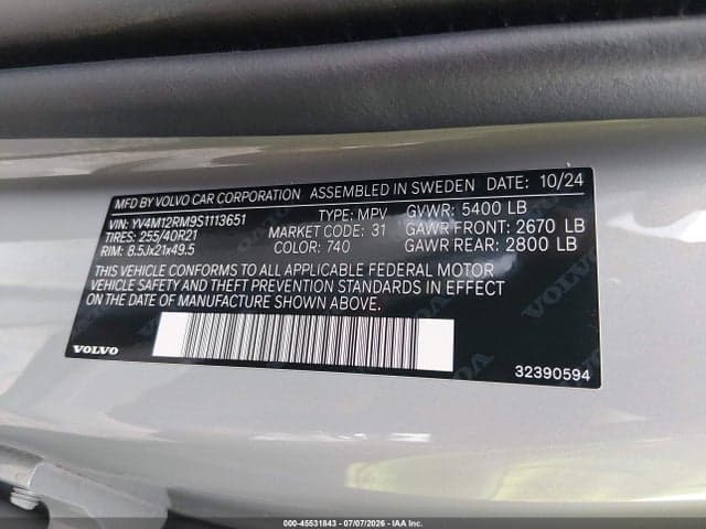 2025 VOLVO XC60 B5 ULTRA 9