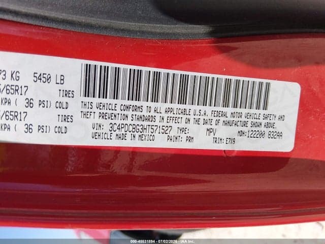 2017 DODGE JOURNEY SXT 9