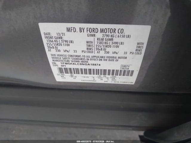 2022 FORD EXPLORER KING RANCH 9