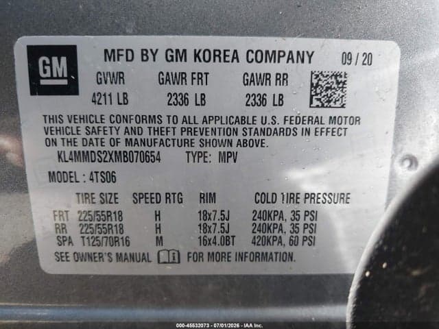 2021 BUICK ENCORE GX FWD SELECT 9