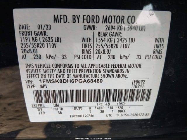 2023 FORD EXPLORER XLT 9