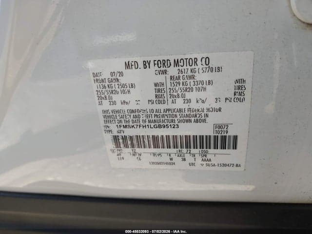 2020 FORD EXPLORER LIMITED 9