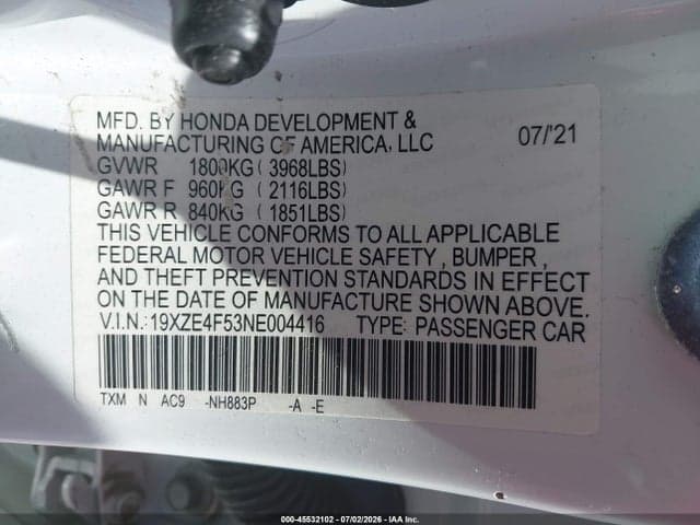 2022 HONDA INSIGHT EX 9