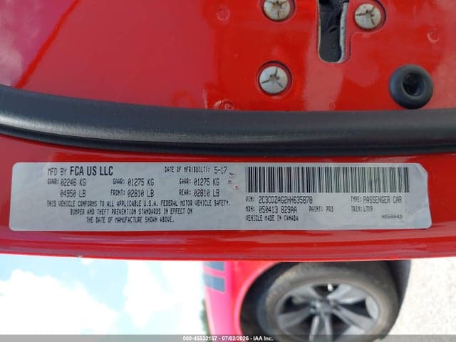 2017 DODGE CHALLENGER SXT 9