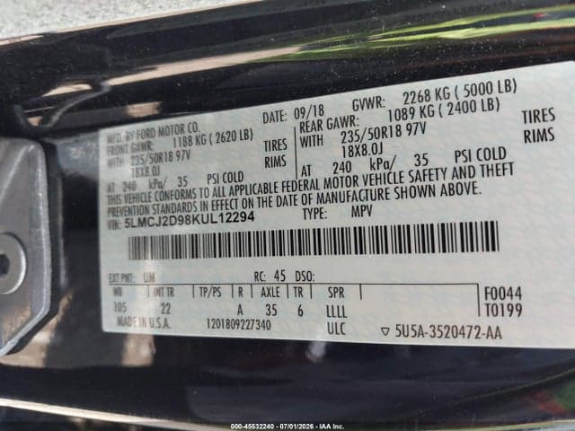 2019 LINCOLN MKC SELECT 9