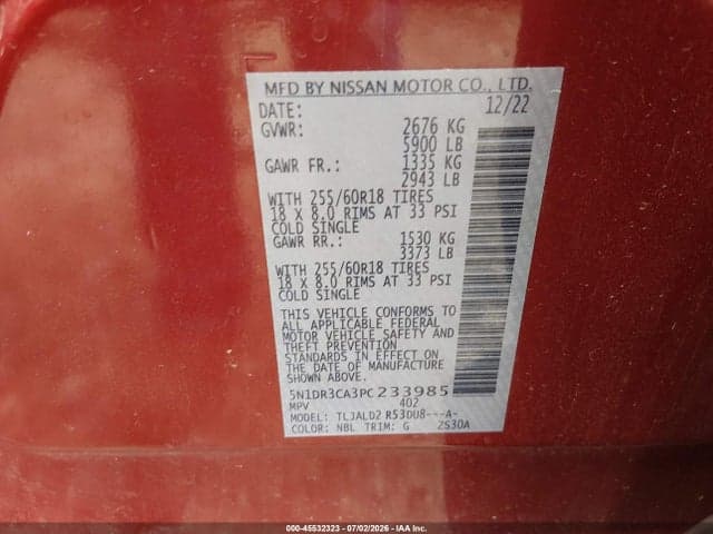2023 NISSAN PATHFINDER SL FWD 9
