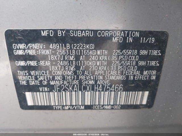 2020 SUBARU FORESTER SPORT 9