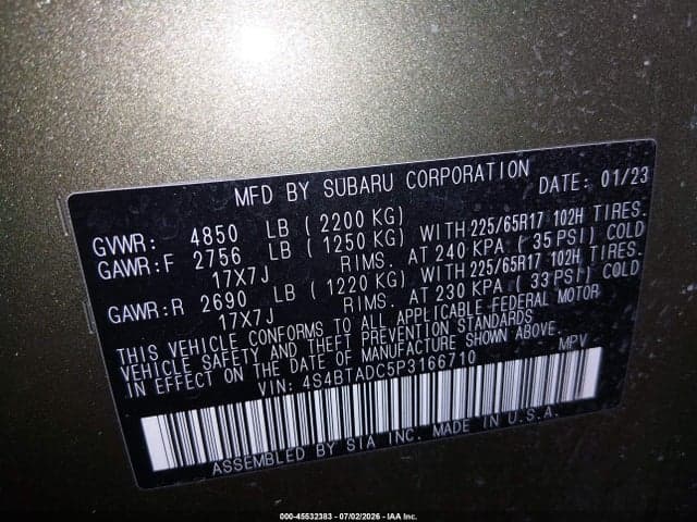 2023 SUBARU OUTBACK PREMIUM 9
