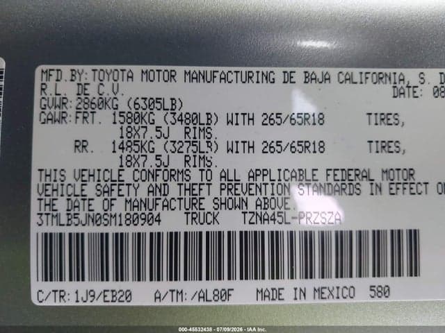2025 TOYOTA TACOMA LIMITED 9